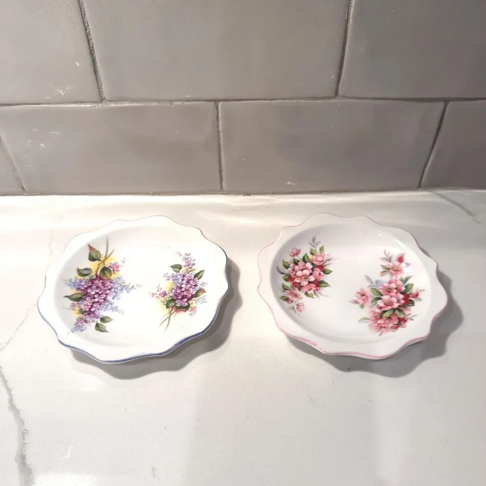 Vintage Royal Albert Blossom Time Coasters Set of 2, Made in England